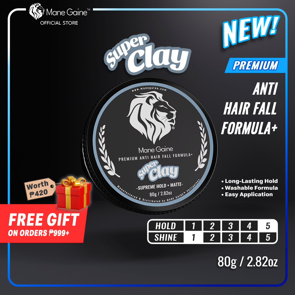 MANE GAINE™ Super Clay - Supreme Hold • Matte - Long-Lasting Control for All Hair Types (80g)