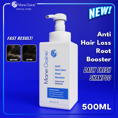 MANE GAINE™ Anti-Hair Loss Root Boost Shampoo – Anti Hair Loss Formula for Thicker, Fuller Hair (500ml)