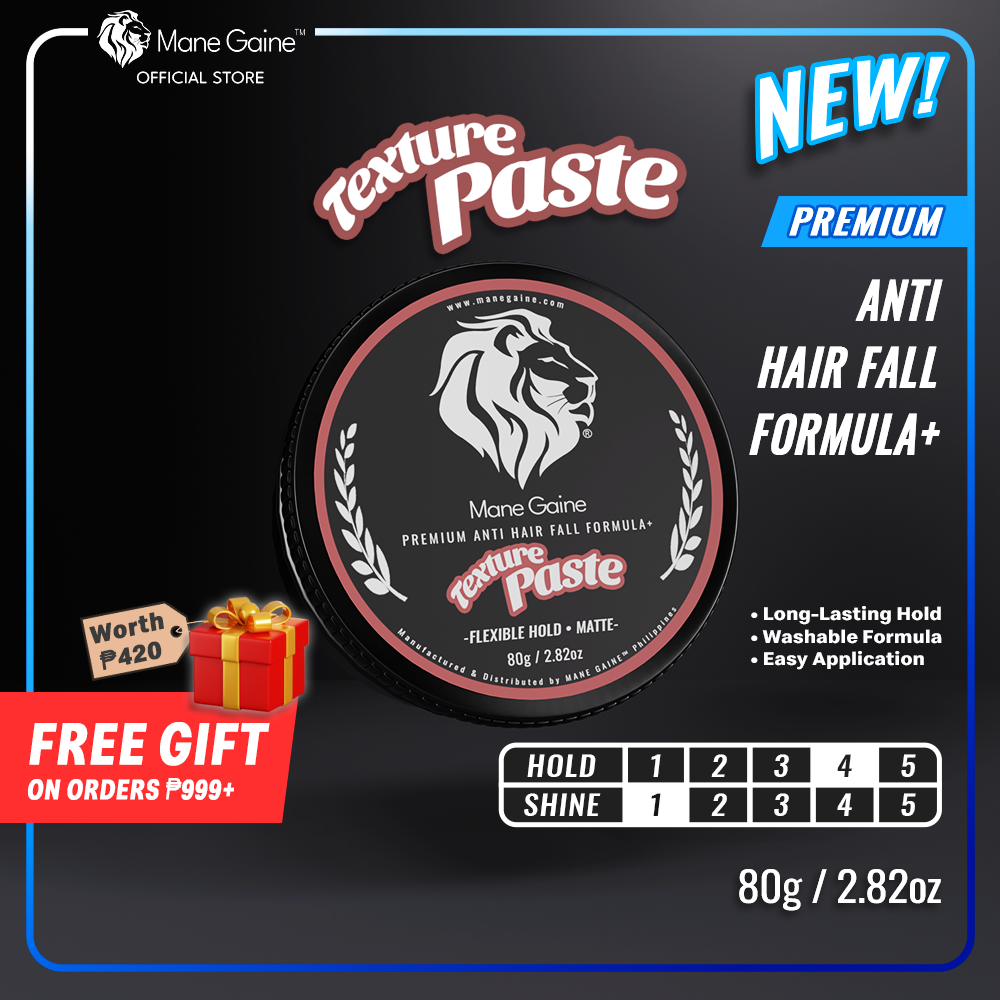 MANE GAINE Texture Paste™ - Flexible Hold • Matte - Long-Lasting Control for All Hair Types (80g)